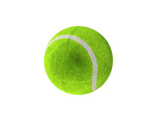 3D render of a green tennis ball.