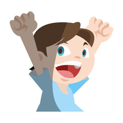 Boy cartoon icon. Kid childhood little and people theme. Isolated design. Vector illustration