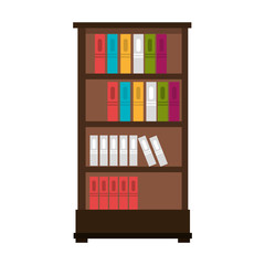 library books case isolated vector illustration design