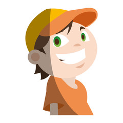 Boy cartoon icon. Kid childhood little and people theme. Isolated design. Vector illustration