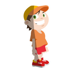 Boy cartoon icon. Kid childhood little and people theme. Isolated design. Vector illustration