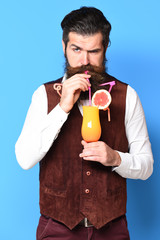Fototapeta premium serious handsome bearded man