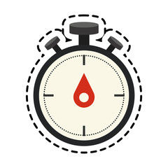 Chronometer icon. Training sport fitness and gym theme. Isolated design. Vector illustration