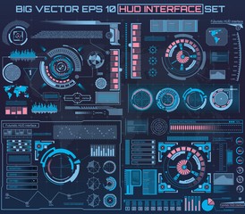 Obraz premium Abstract future, concept vector futuristic blue virtual graphic touch user interface HUD. For web, site, mobile applications isolated on black background, techno, online design, business, gui, ui.