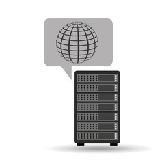 network server concept globe world vector illustration eps 10