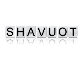 Shavuot Isolated Tiled Letters Concept and Theme