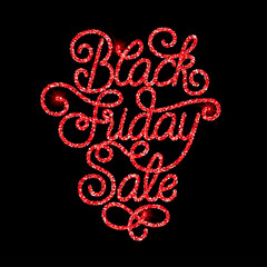 Holiday gift card with hand lettering Black Friday Sale