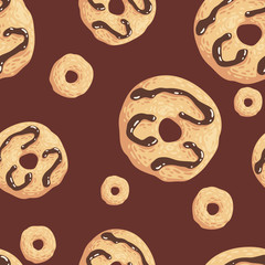 Chocolate donuts pattern