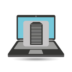 computer analysis data center icon vector illustration eps 10