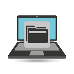 computer analysis data folder file vector illustration eps 10