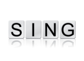 Sing Isolated Tiled Letters Concept and Theme