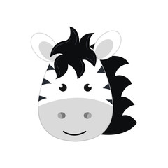 cute little zebra animal character vector illustration design