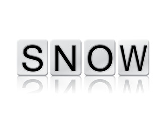 Snow Isolated Tiled Letters Concept and Theme