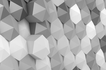 3d rendering of hexagonal abstract background