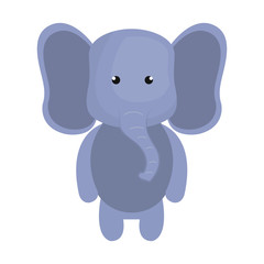 cute little elephant animal character vector illustration design