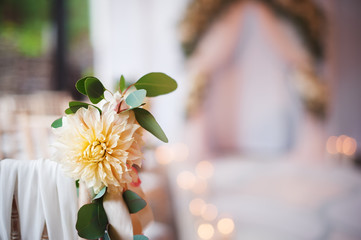 wedding decoration with flowers
