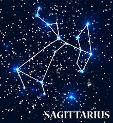 Obraz na płótnie Canvas Symbol Sagittarius Zodiac Sign. Vector Illustration.