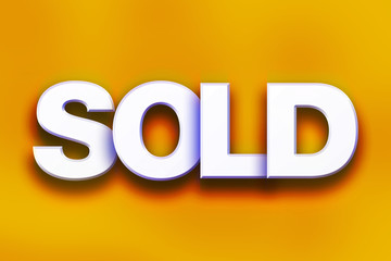 Sold Concept Colorful Word Art