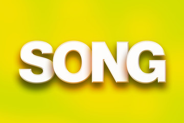 Song Concept Colorful Word Art