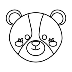 cute little bear animal character vector illustration design