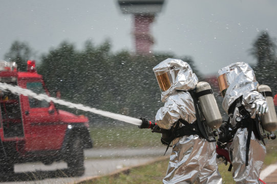 Fire departments & emergency response teams suited up with PPE t