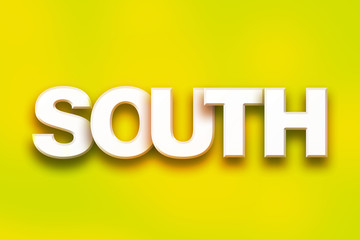 South Concept Colorful Word Art