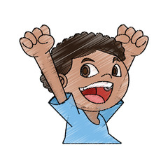 Boy cartoon icon. Kid childhood little and people theme. Isolated design. Vector illustration