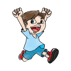 Boy cartoon icon. Kid childhood little and people theme. Isolated design. Vector illustration