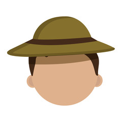 little scout character icon vector illustration design
