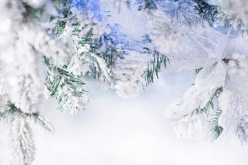 White snow Christmas Background