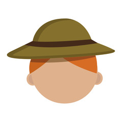 little scout character icon vector illustration design