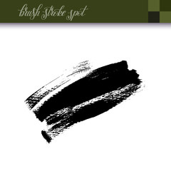 abstract black ink hand drawing brush strokes spot element