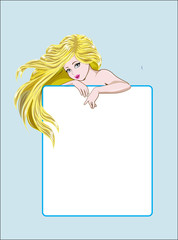 girl blonde frame