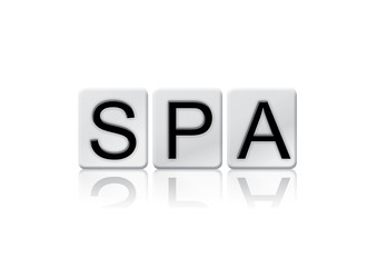 Spa Isolated Tiled Letters Concept and Theme