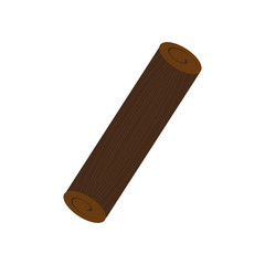wooden trunk isolated icon vector illustration design