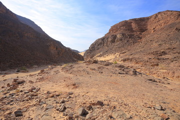 Canyon in the desert in Egypt