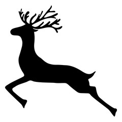 Reindeer isolated on white background 