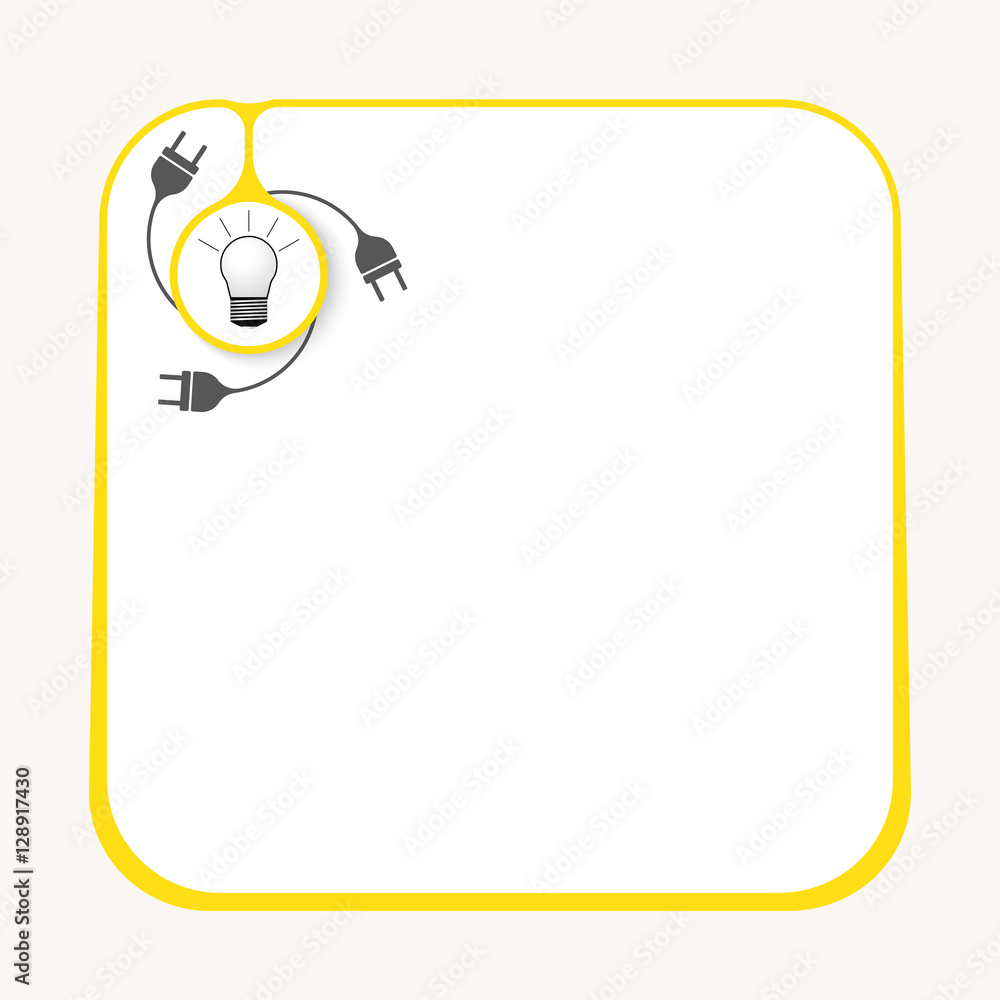Poster text box for fill your text and idea symbol