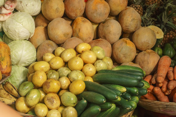 fruits on sell on market from Nicaragua
