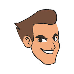 Man cartoon icon. Male avatar person people and human theme. Isolated design. Vector illustration