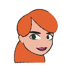 Woman cartoon icon. Girl female avatar person people and human theme. Isolated design. Vector illustration