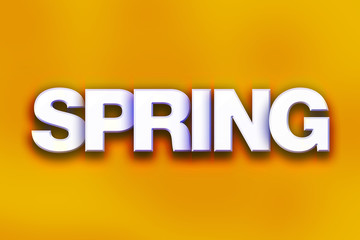 Spring Concept Colorful Word Art