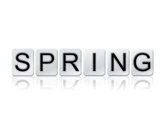 Spring Isolated Tiled Letters Concept and Theme