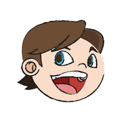 Boy cartoon icon. Kid childhood little and people theme. Isolated design. Vector illustration