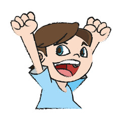 Boy cartoon icon. Kid childhood little and people theme. Isolated design. Vector illustration