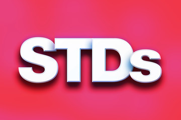 STDs Concept Colorful Word Art