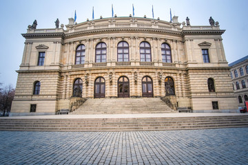 Fototapeta na wymiar Prague, Czech Republic - November, 24, 2016: The Rudolfinum music hall and art gallery in Prague.