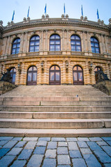 Obraz premium Prague, Czech Republic - November, 24, 2016: The Rudolfinum music hall and art gallery in Prague.