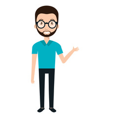 young man teacher character vector illustration design