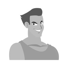 Man cartoon icon. Male avatar person people and human theme. Isolated design. Vector illustration